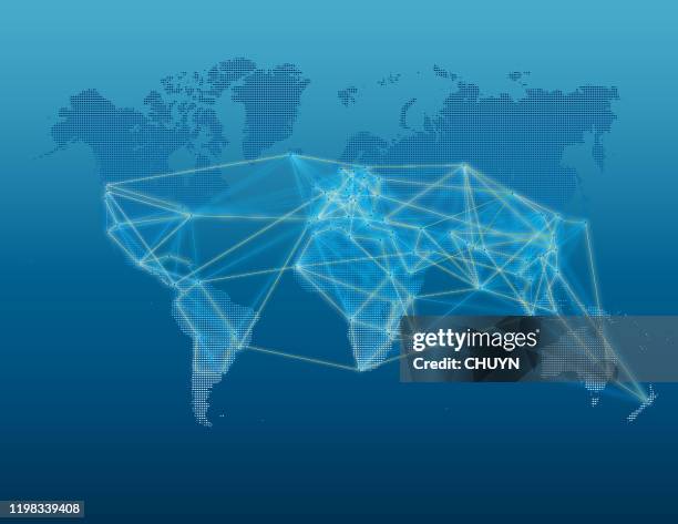 connected world - instagram grid stock illustrations