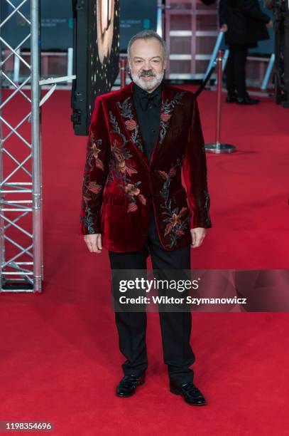 Graham Norton attends the EE British Academy Film Awards ceremony at the Royal Albert Hall on 02 February, 2020 in London, England.- PHOTOGRAPH BY...