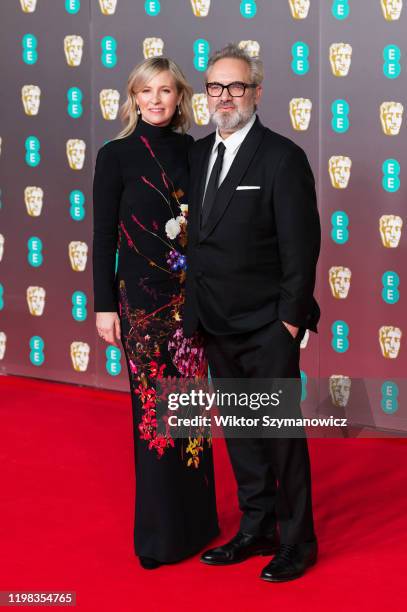 Alison Balsom and Sam Mendes attend the EE British Academy Film Awards ceremony at the Royal Albert Hall on 02 February, 2020 in London, England.-...