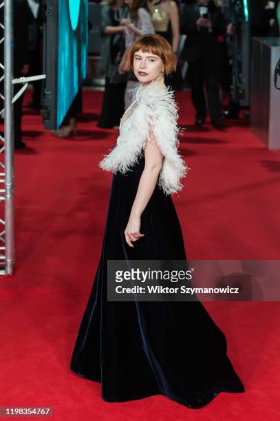 Jessie Buckley attends the EE British Academy Film Awards ceremony at the Royal Albert Hall on 02 February, 2020 in London, England.- PHOTOGRAPH BY...