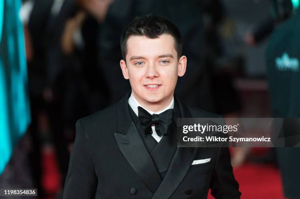 Asa Butterfield attends the EE British Academy Film Awards ceremony at the Royal Albert Hall on 02 February, 2020 in London, England.- PHOTOGRAPH BY...