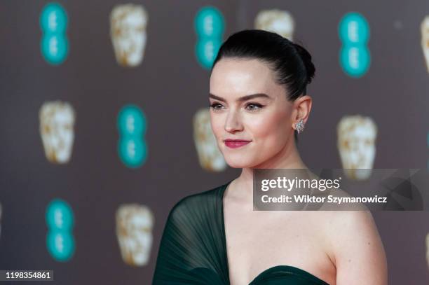 Daisy Ridley attends the EE British Academy Film Awards ceremony at the Royal Albert Hall on 02 February, 2020 in London, England.- PHOTOGRAPH BY...