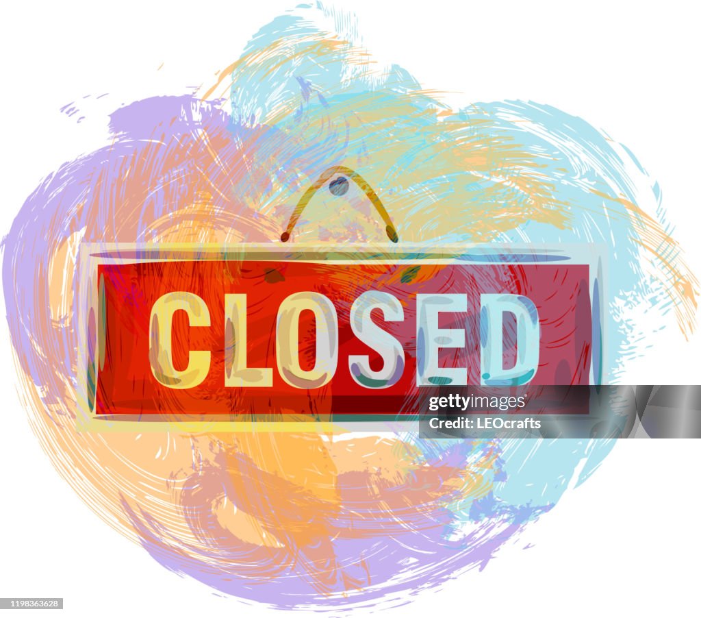Window Closed Banner Closed Banner Drawing High-Res Vector Graphic - Getty Images