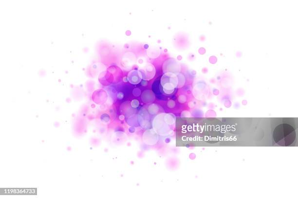 abstract purple blob on white made from defocused circles - sun flare stock illustrations