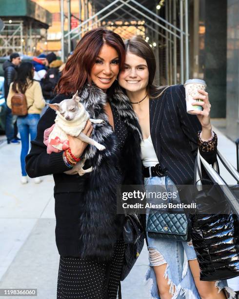 Danielle Staub and daughter Jillian Staub are seen at "Watch What Happens Live" on January 08, 2020 in New York City.