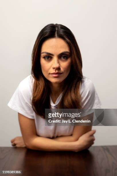 Actress Mila Kunis from 'Four Good Days' is photographed in the L.A. Times Studio at the Sundance Film Festival on January 25, 2020 in Park City,...