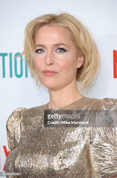 Gillian Anderson attends the "Sex Education" Season 2 World Premiere at Genesis Cinema on January 08, 2020 in London, England.