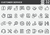 Customer Service Line Icons