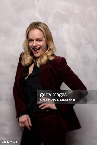 Actress Elisabeth Moss from 'Shirley' is photographed in the L.A. Times Studio at the Sundance Film Festival on January 25, 2020 in Park City, Utah....