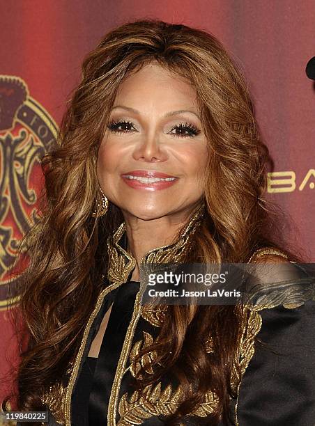 La Toya Jackson attends the Jackson Family press conference at Beverly Hills Hotel on July 25, 2011 in Beverly Hills, California.