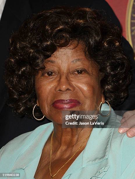 Katherine Jackson attends the Jackson Family press conference at Beverly Hills Hotel on July 25, 2011 in Beverly Hills, California.