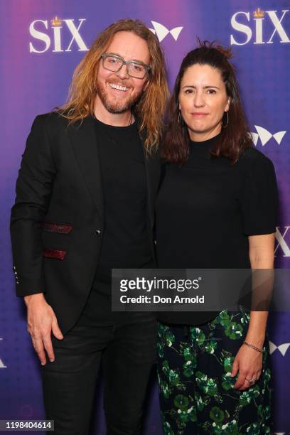 Tim Minchin and Sarah Minchin attend opening night of SIX the Musical at Sydney Opera House on January 09, 2020 in Sydney, Australia.