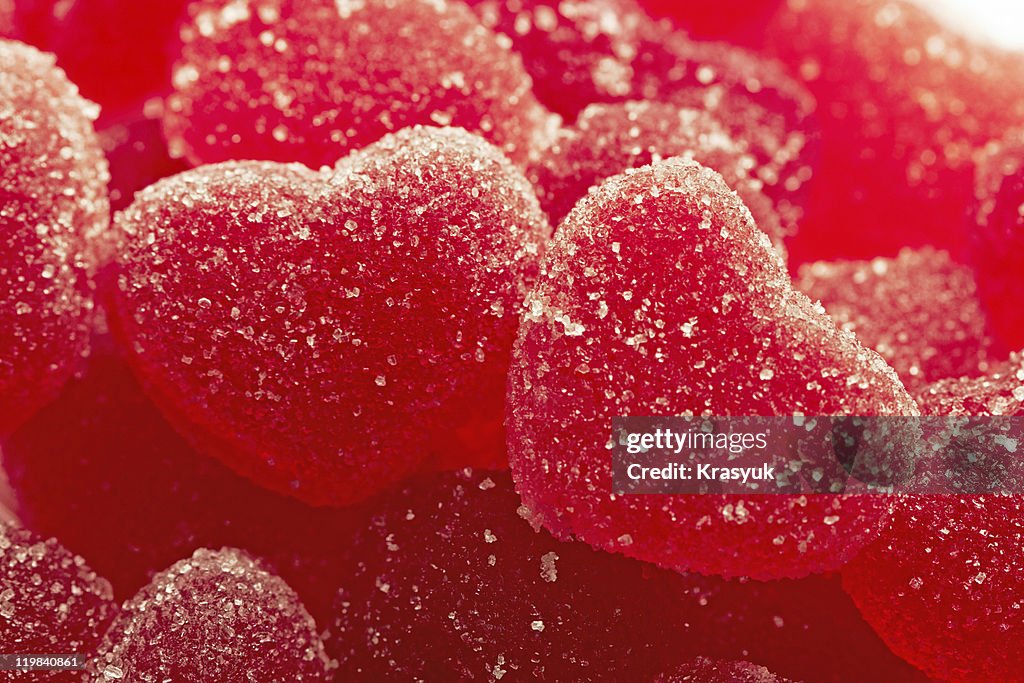 Red fruit candy