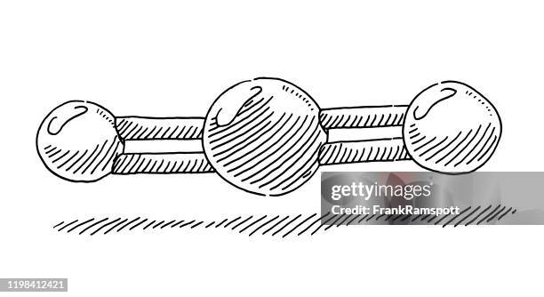 carbon dioxide molecule drawing - oxygen stock illustrations