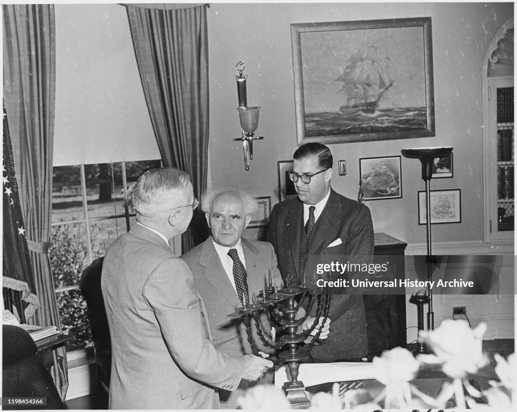 Menorah presented to President Harry S. Truman on his birthday on May 8, 1951.