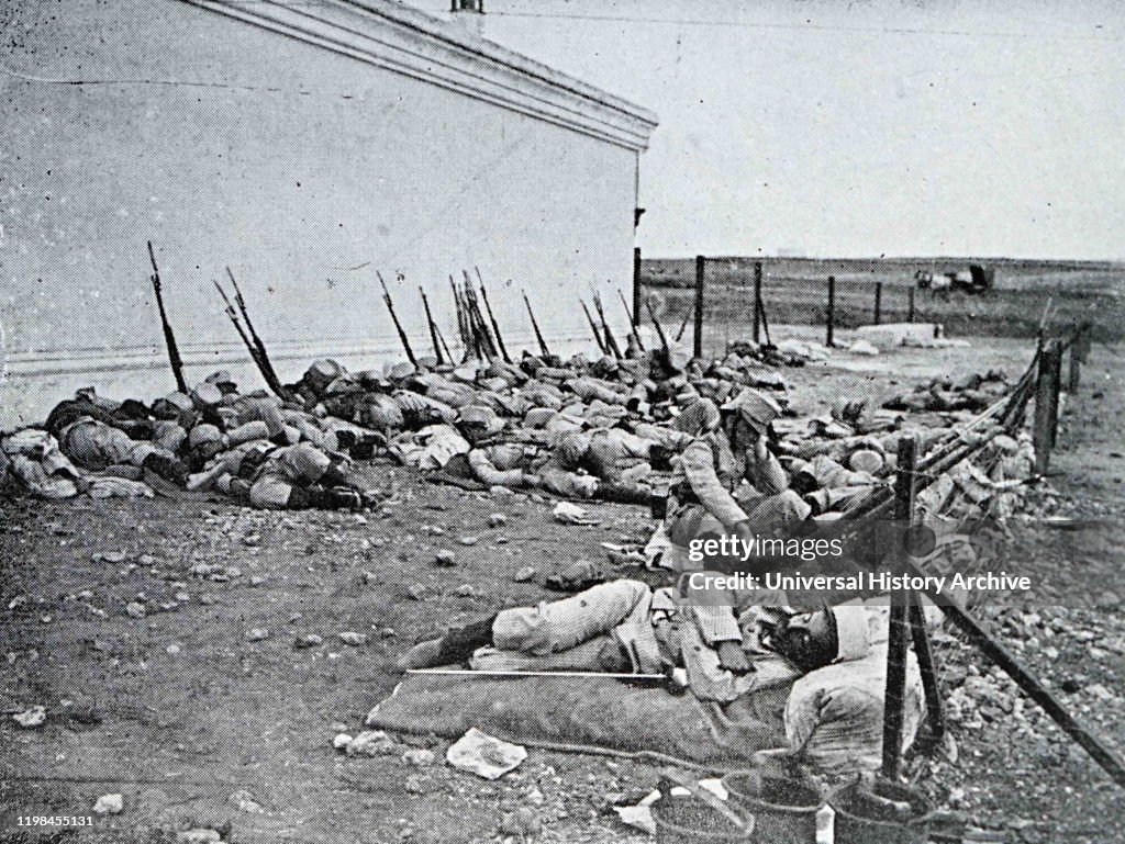 Troops resting during the Melilla War.
