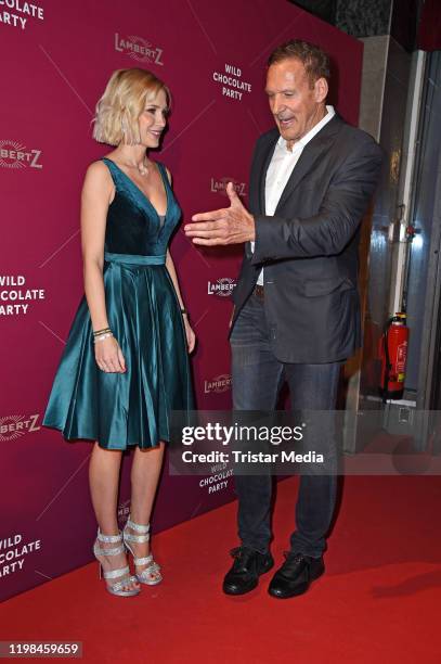 Lisa Loch and Ralf Moeller attend the red carpet arrival at Lambertz Monday Night Party 2020 at Alter Wartesaal on February 3, 2020 in Cologne,...