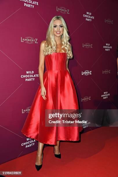 Irish model Rosanna Davison attends the red carpet arrival at Lambertz Monday Night Party 2020 at Alter Wartesaal on February 3, 2020 in Cologne,...