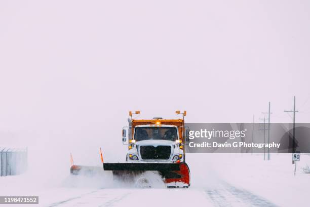 clearing snow - snow plow stock pictures, royalty-free photos & images