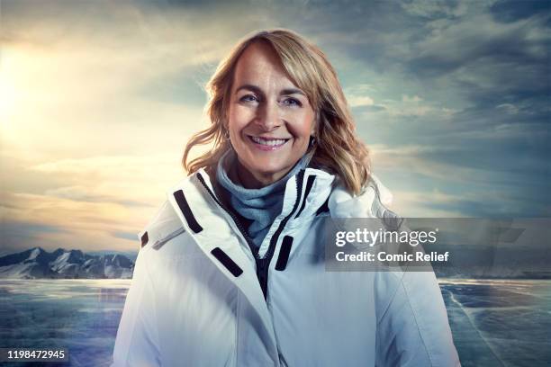Louise Minchin poses for a promotional image for Sport Relief: On Thin Ice, for the celebrities preparing to cycle, skate and trek 100 miles across...