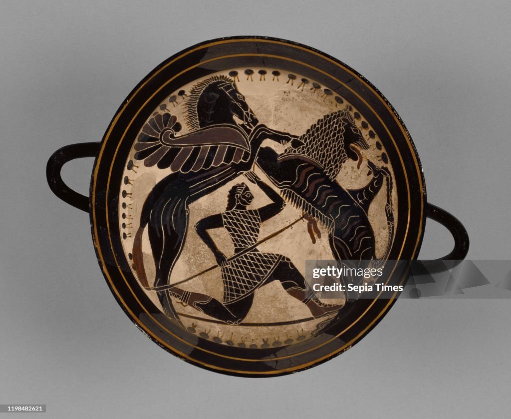 Wine Cup with Bellerophon Fighting the Chimaera