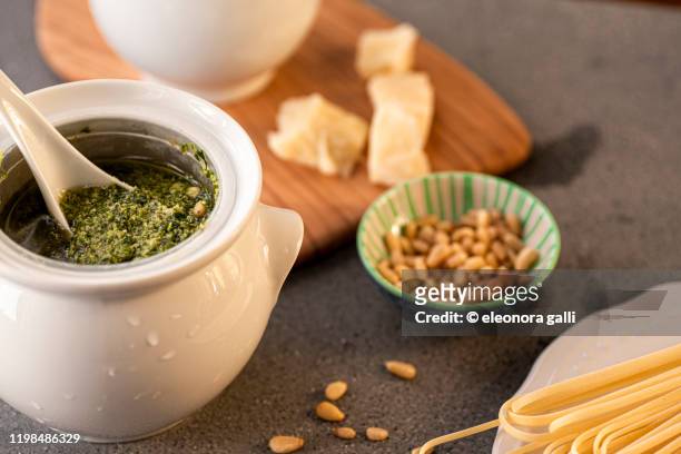 genoese pesto - genoese stock pictures, royalty-free photos & images