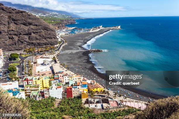 puerto de tazacorte, la palma - la palma canarische eilanden stockfoto's en -beelden