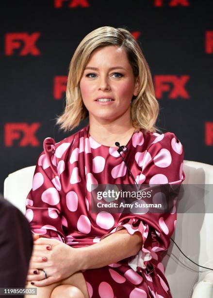 Elizabeth Banks of 'Mrs. America' speaks during the FX segment of the 2020 Winter TCA Tour at The Langham Huntington, Pasadena on January 09, 2020 in...