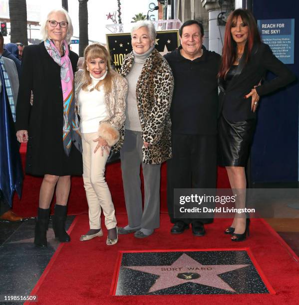 Sivi Aberg, Terry Moore, Lee Meriwether, Burt Ward and Sharyn Wynters attend Burt Ward being honored with a Star on the Hollywood Walk of Fame on...