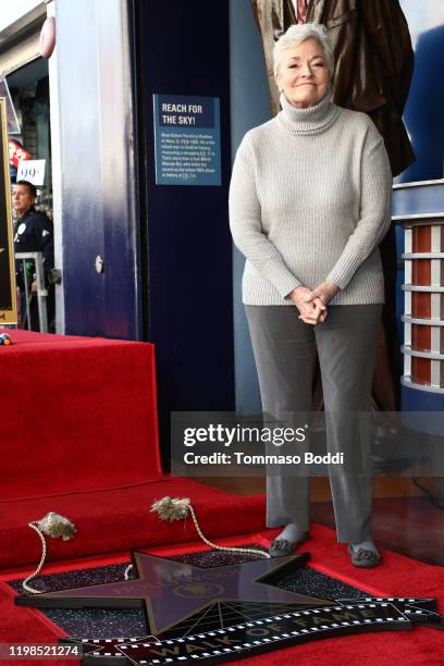 Lee Meriwether attends a Ceremony Honoring Burt Ward With A Star On The Hollywood Walk Of Fame on January 09, 2020 in Hollywood, California.