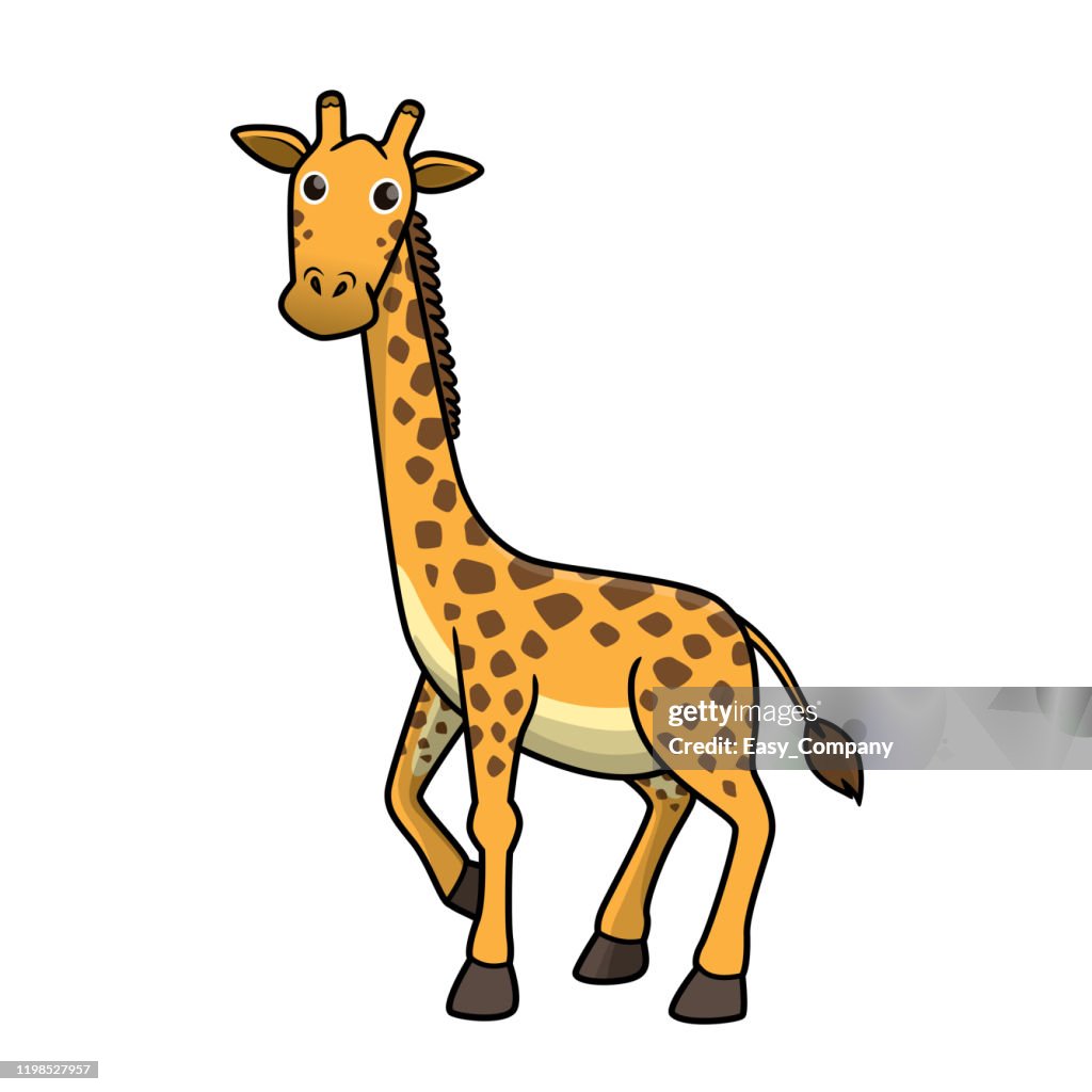 Giraffe Cartoon Characters Isolated On White Background High-Res Vector  Graphic - Getty Images