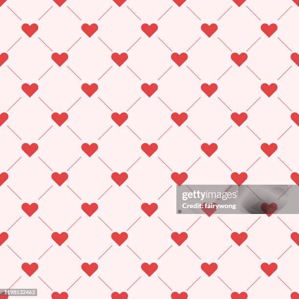 hearts seamless pattern - loopable elements stock illustrations