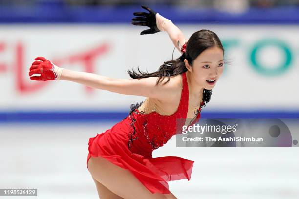 Marin Honda competes in the Ladies Single Short Program on day one of the 88th All Japan Figure Skating Championships at the Yoyogi National...