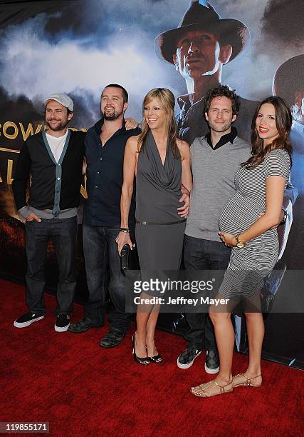 Charlie Day, Rob McElhenney, Kaitlin Olson, Glenn Howerton and Jill Latiano arrive at the "Cowboys & Aliens" World Premiere at the San Diego Civic...