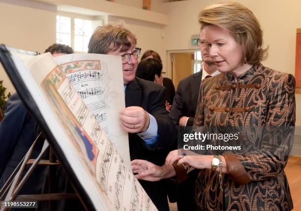 Hare Majesteit Koningin Mathilde brengt een bezoek aan de Alamire Stichting Huis van de Polyfonie gelegen in de Abdij van Park te Heverlee. De...