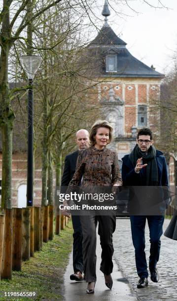 Hare Majesteit Koningin Mathilde brengt een bezoek aan de Alamire Stichting Huis van de Polyfonie gelegen in de Abdij van Park te Heverlee. De...