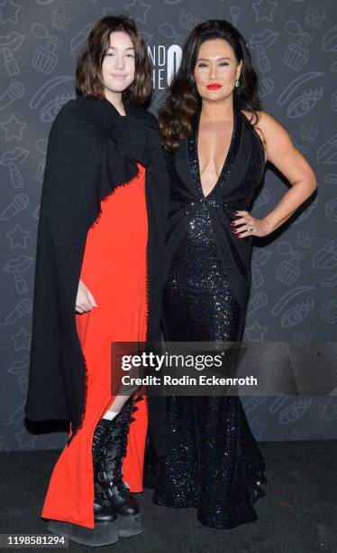 Bianca Wakelin and Tia Carrere attend Premiere of Netflix's "AJ and the Queen" Season 1 at the Egyptian Theatre on January 09, 2020 in Hollywood,...