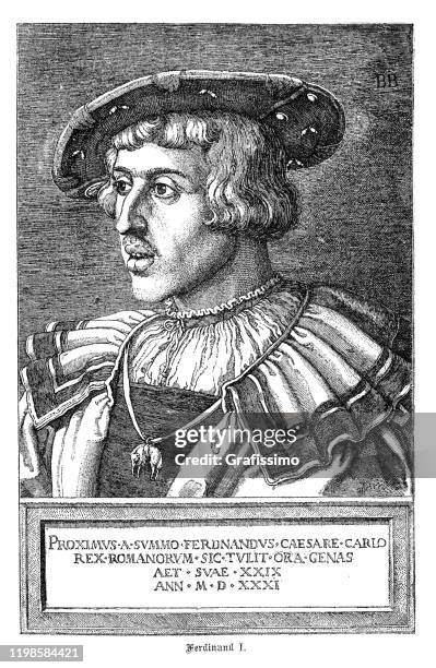 king ferdinand i holy roman emperor illustration - ferdinand i holy roman emperor stock illustrations