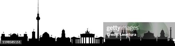 berlin (alle gebäude sind komplett und beweglich) - berlin stock-grafiken, -clipart, -cartoons und -symbole