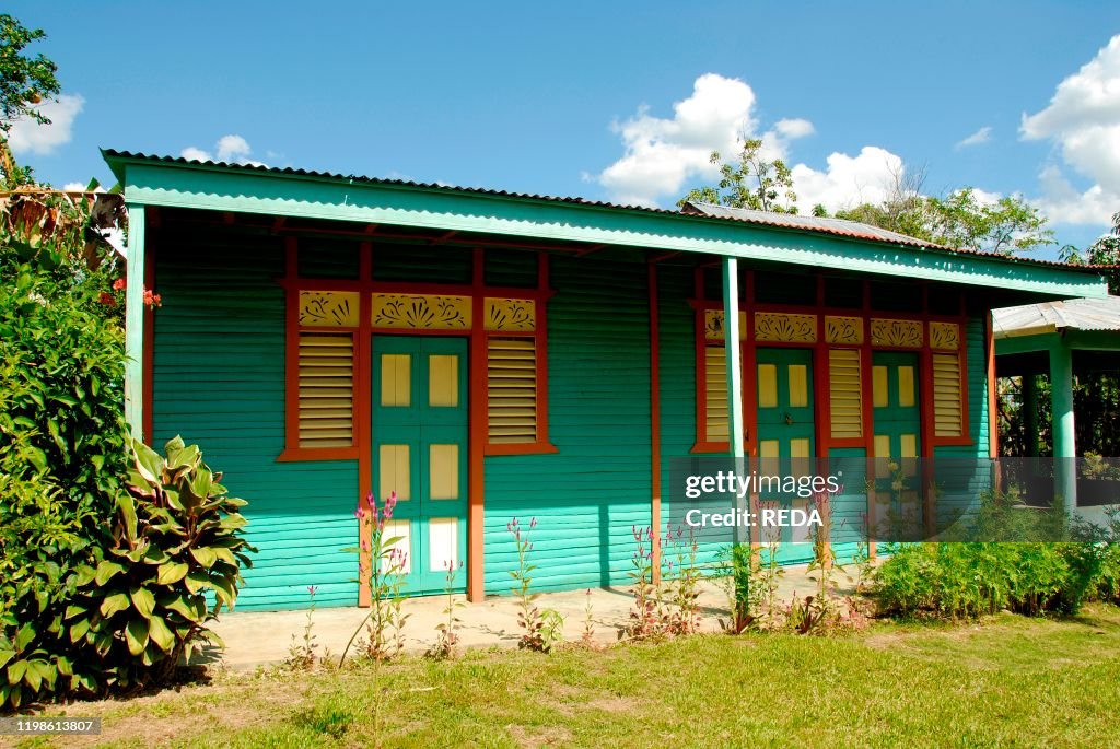 Traditional houses. Punta Cana. Dominican Republic. West Indies. Central America