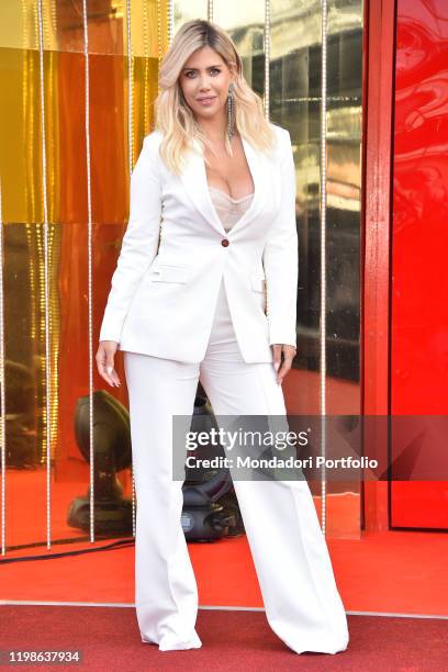 Argentinian showgirl Wanda Nara attend tv broadcast Grande Fratello Vip photocall in the Cinecittà studios. Rome , January 07th, 2020