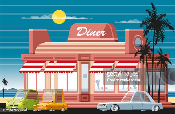 ilustraciones, imágenes clip art, dibujos animados e iconos de stock de restaurante tropical - coffee outside