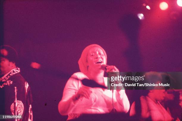 Aretha Franklin, on stage at Fillmore West, San Francisco, California, United States, March 1971.