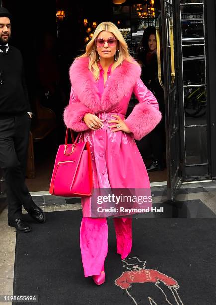 Actress, singer and designer Jessica Simpson is seen in soho on February 4, 2020 in New York City.