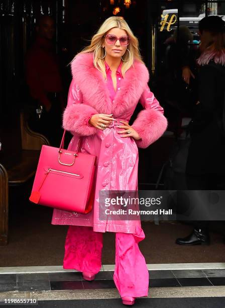 Actress, singer and designer Jessica Simpson is seen in soho on February 4, 2020 in New York City.