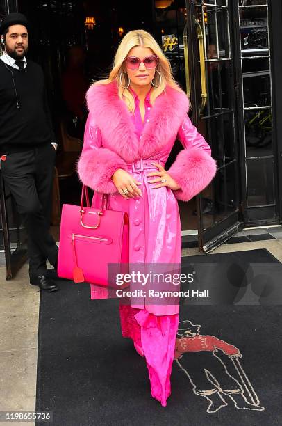 Actress, singer and designer Jessica Simpson is seen in soho on February 4, 2020 in New York City.