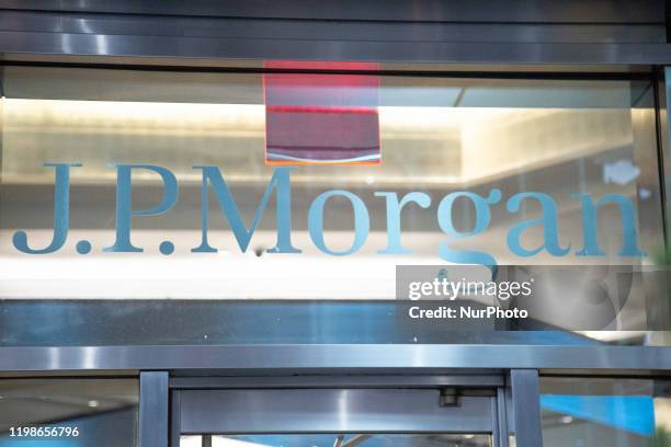JP Morgan Logo In NY, News Photo