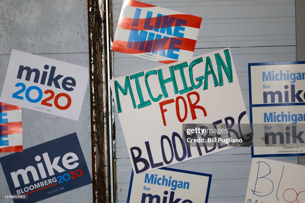 Democratic Presidential Candidate Mike Bloomberg Campaigns In Detroit