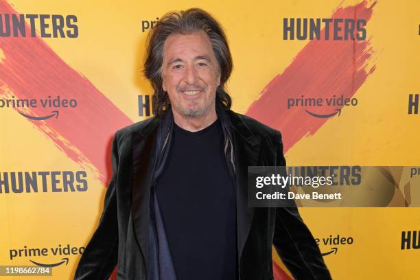 Al Pacino attends a screening and Q&A for Amazon Prime Video's upcoming Original series "Hunters" at Curzon Soho on February 4, 2020 in London,...