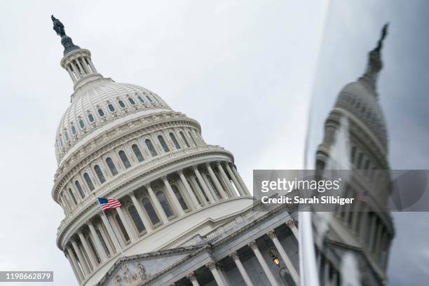 The U.S. Capitol is seen ahead of the State of the Union on February 4, 2020 in Washington, DC. U.S. President Donald Trump is expected to deliver...